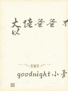 大佬爸爸 不可以封面