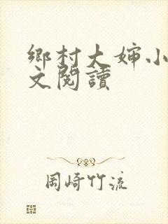 乡村大婶小说全文阅读