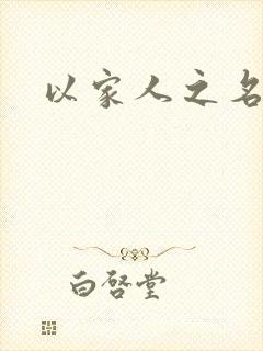 以家人之名小说