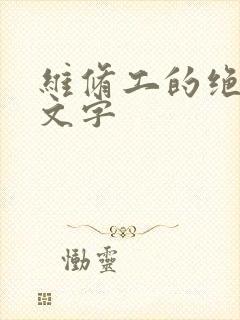 维修工的绝遇中文字封面