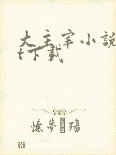 大主宰小说txt下载