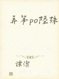弄筝po陆殊词封面