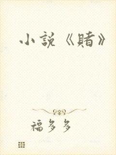 小说《赌》封面