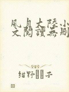风月大陆小说全文阅读无删减封面