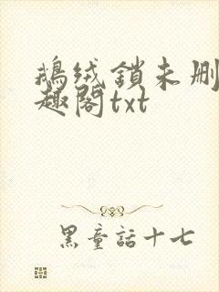 鹅绒锁未删除笔趣阁txt封面