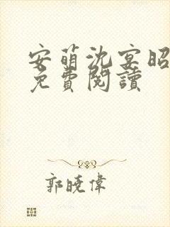 安萌沈宴昭小说免费阅读