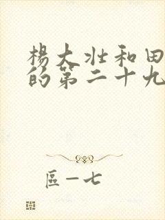 杨大壮和田桂花的第二十九