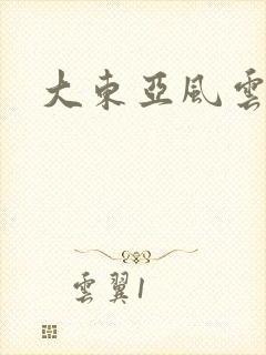 大东亚风云封面
