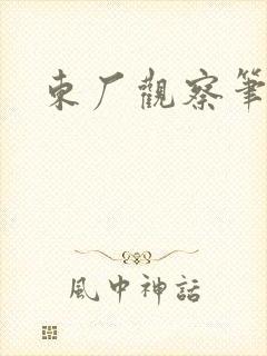 东厂观察笔记封面