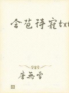 含苞待宠txt封面