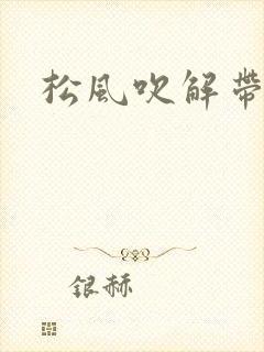松风吹解带封面