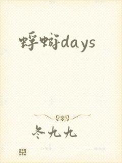 蜉蝣days封面