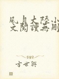风月大陆小说全文阅读无删减