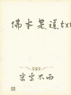 佛本是道txt封面