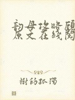 韵母攻略顾小暖原文在线阅读