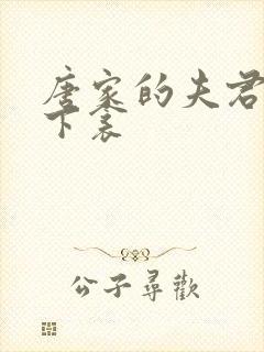 唐家的夫君们帘下衾封面