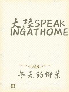 大陆SPEAKINGATHOME在