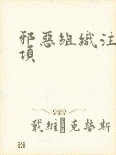 邪恶组织注意事项