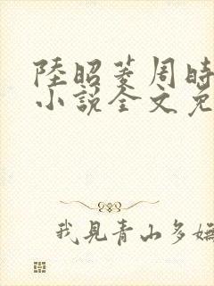 陆昭菱周时阅的小说全文免费阅读