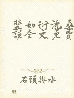 裴如衍沈桑宁小说全文免费阅读