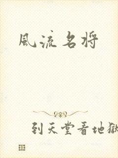 风流名将封面