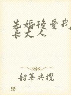 先婚后爱我的市长大人