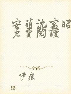 安萌沈宴昭小说免费阅读