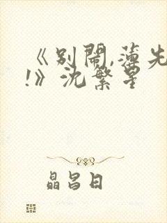 《别闹,薄先生!》沈繁星封面