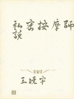 私密按摩师 小说封面
