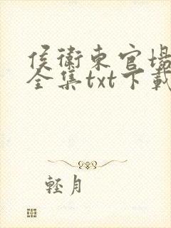 侯卫东官场笔记全集txt下载