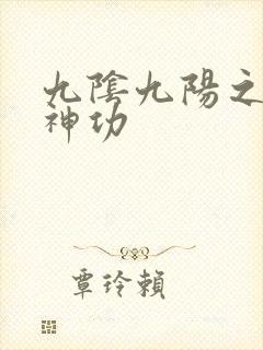 九阴九阳之阴阳神功封面