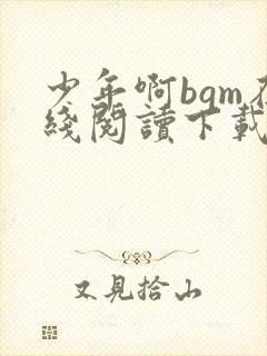 少年啊bgm在线阅读下载免费