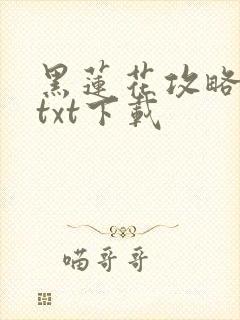黑莲花攻略手册txt下载