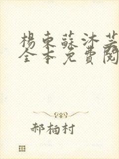 杨东苏沐芸小说全本免费阅读下载封面