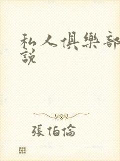 私人俱乐部 小说封面