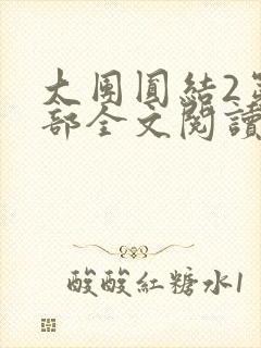 大团圆结2第二部全文阅读