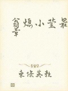 翁熄小莹最新节章