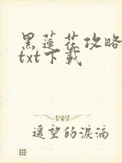 黑莲花攻略手册txt下载