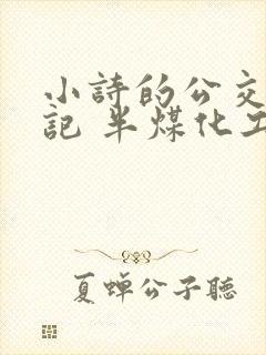 小诗的公交车日记 半煤化工