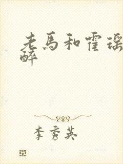 老马和霍瑶瑶喝醉