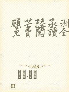 顾芒陆承洲小说免费阅读全文免费阅读下载封面