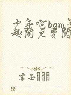 少年啊bgm笔趣阁免费阅读全文下载