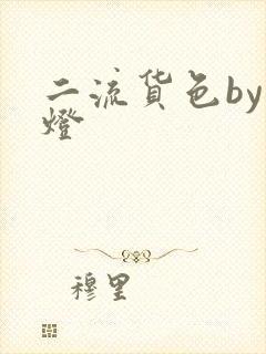 二流货色by尾灯封面