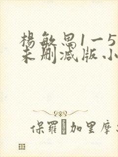 杨敏思1一5集未删减版小说