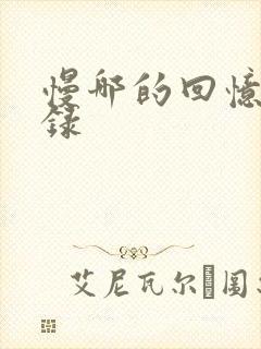 慢哪的回忆录目录