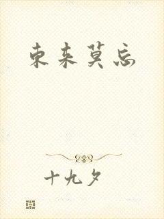 东来莫忘封面