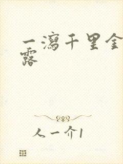 一泻千里金银花露