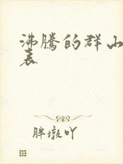 沸腾的群山演员表封面