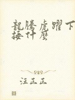 龙腾虎跃下一句接什么