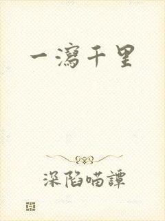 一泻千里封面